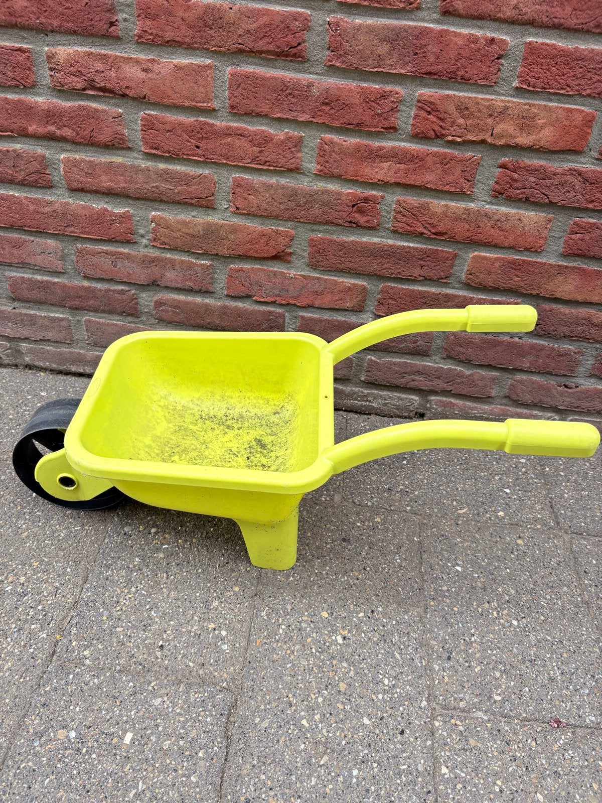 Geelgroene speelgoed kruiwagen voor kinderen, Ophalen, Gebruikt