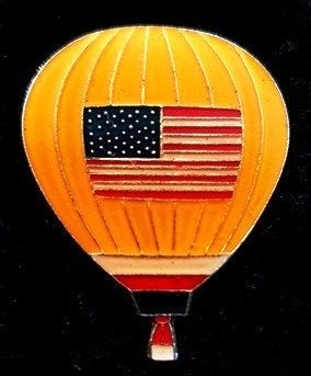Ballon pin met U.S.A.  vlag, Verzamelen, Verzenden, Nieuw, Stad of Land, Speldje of Pin