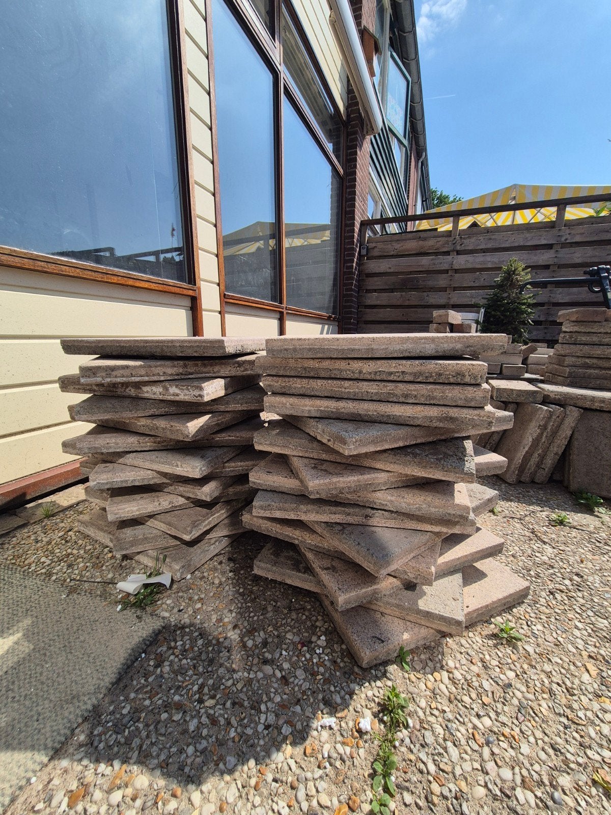GRATIS Straattegels 40x40x3.5cm, Ophalen, Gebruikt, Beton, Terrastegels
