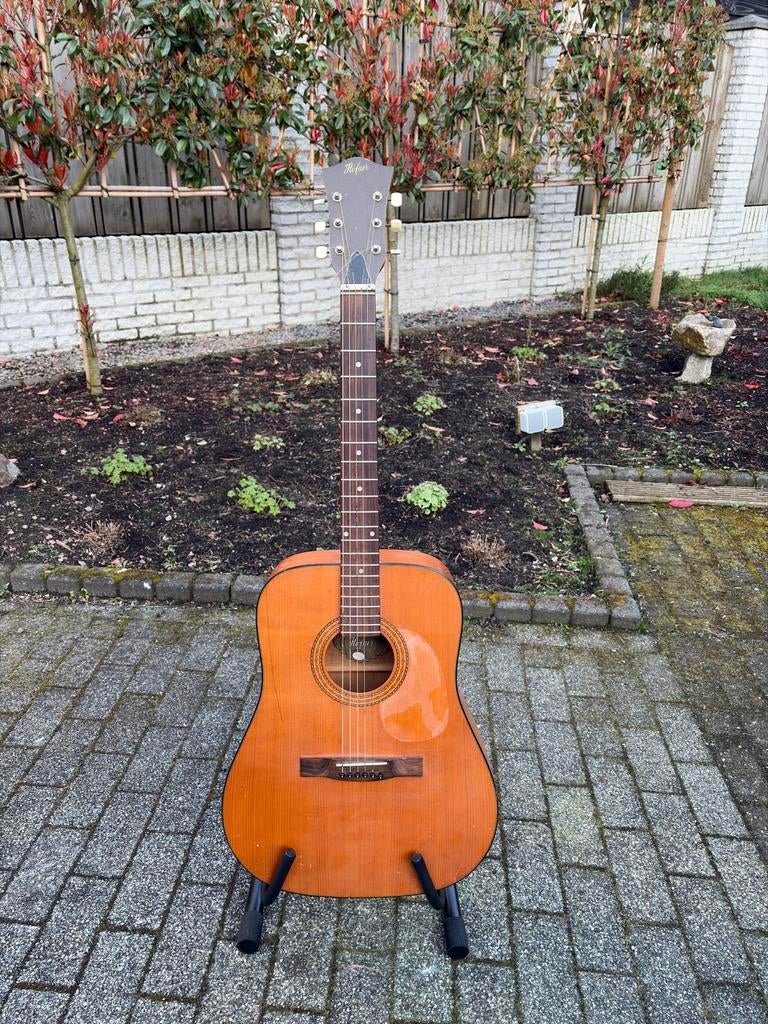 Höfner akoestische gitaar inclusief standaard, Ophalen, Gebruikt, Western- of Steelstringgitaar