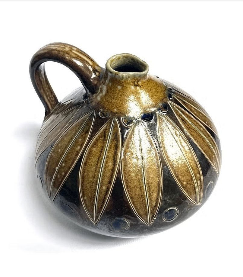 Vintage 60e Mid-Century Pfauenauge Vase Bay Keramik, Antiek en Kunst, Ophalen of Verzenden