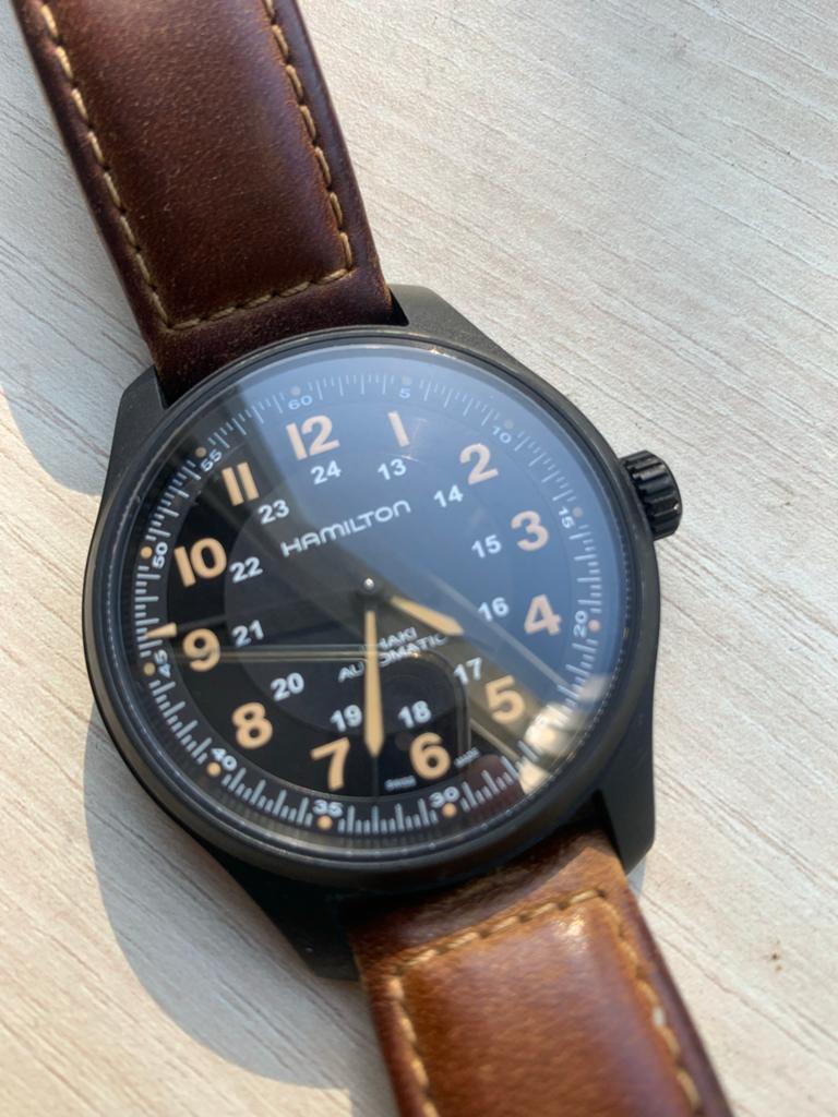 Hamilton X Farcry 6 LIMITED!! Khaki Field Automatic Horloge, Overige merken, Leer, Staal, Polshorloge