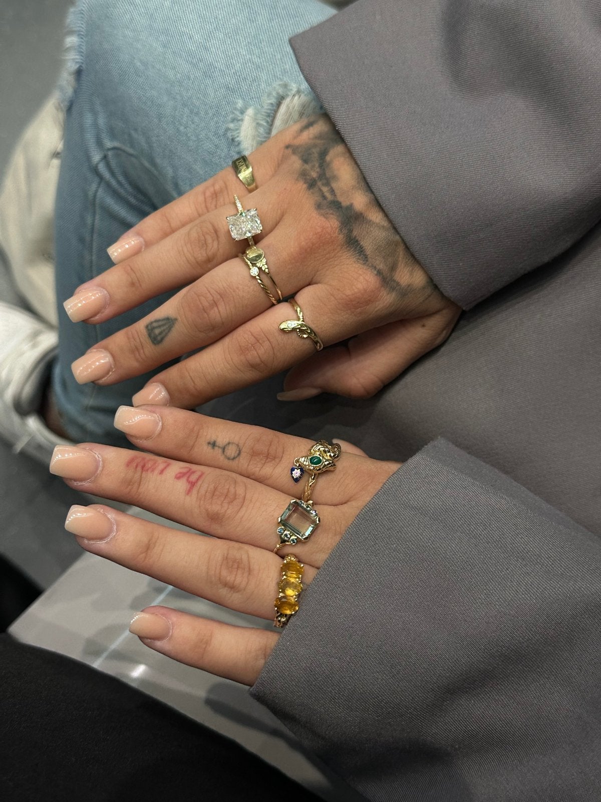 Anna + Nina Romy Boomsma ringen 14K goud maat 17/18, Sieraden, Tassen en Uiterlijk, Ringen, Ophalen, Gebruikt, 17 tot 18, Met edelsteen