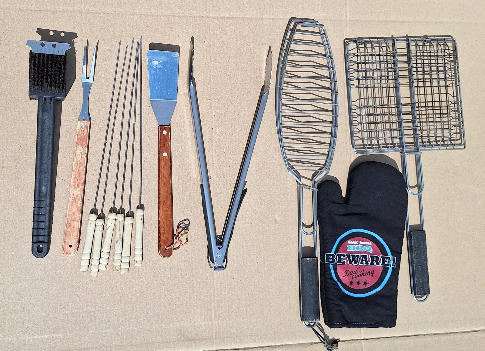 BBQ-accessoires set: visrooster, grillmand en ovenwant, Ophalen of Verzenden, Gebruikt, Onbekend