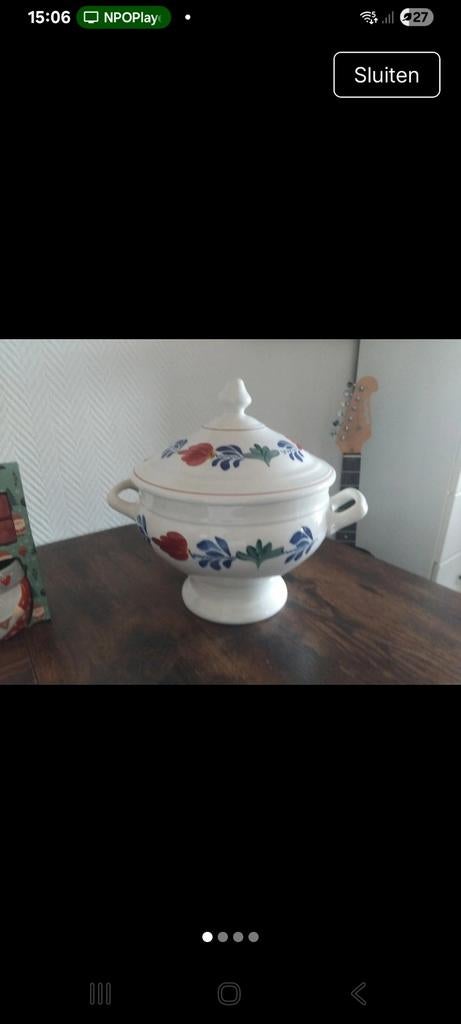 Vintage Boch Frères Keramis BFK Barentons soepterrine, Antiek en Kunst, Ophalen of Verzenden