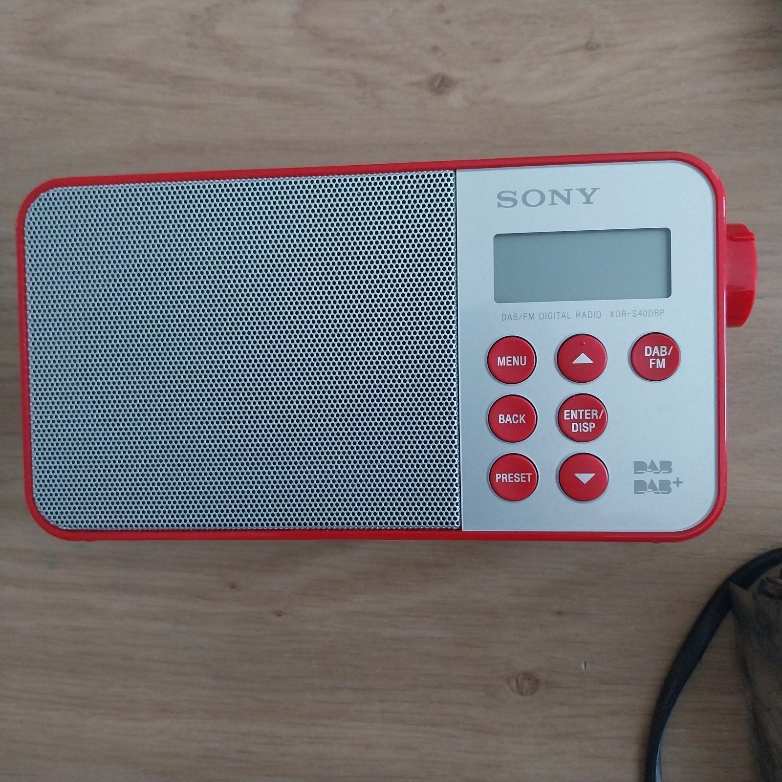 Sony DAB/FM Digitale Radio XDR-S40DBP Rood, Ophalen of Verzenden, Zo goed als nieuw, Radio