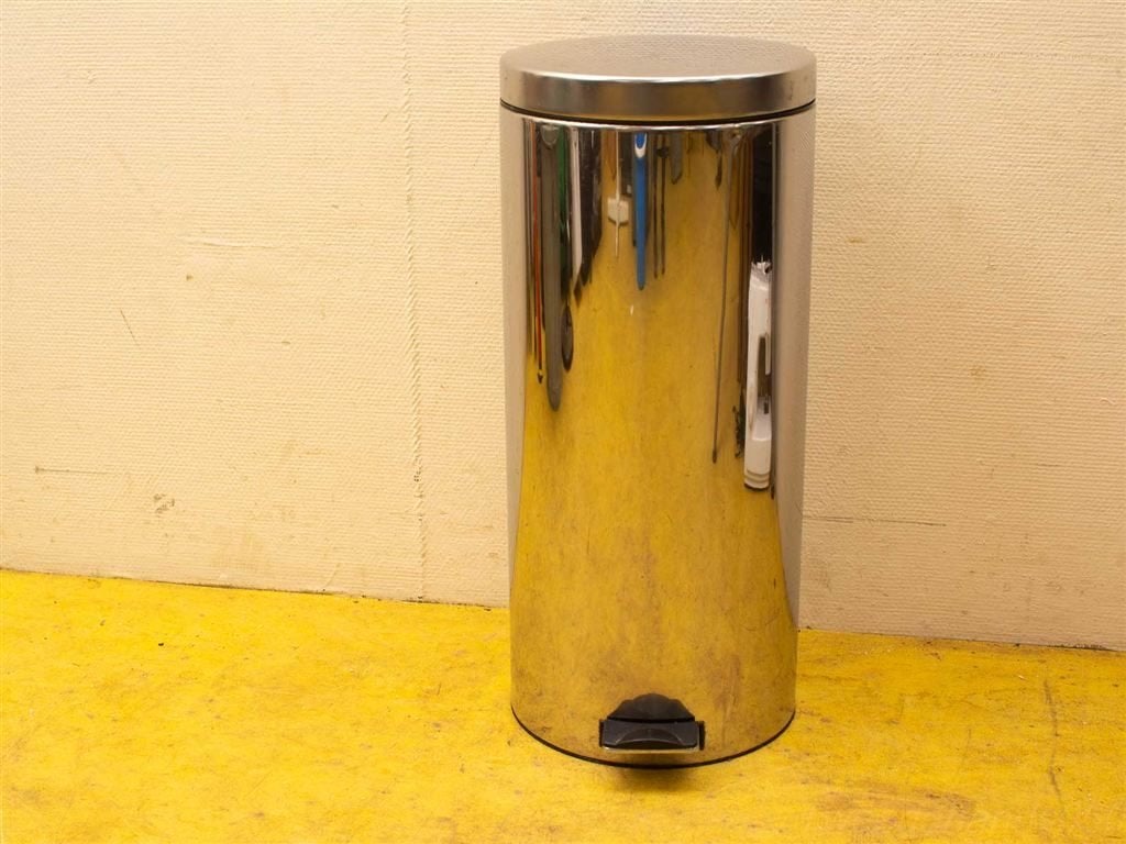 Brabantia prullenbak 36389, 40 liter of meer, Ophalen of Verzenden, Gebruikt, Rvs