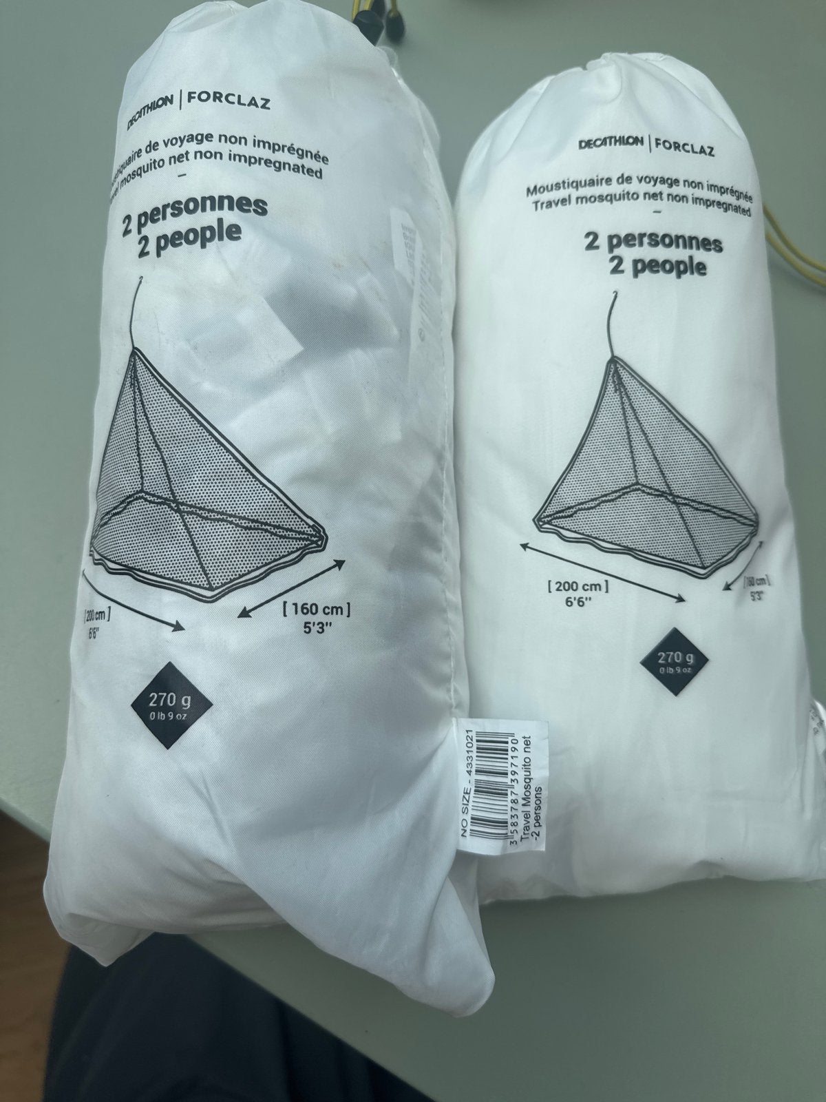 Decathlon Forclaz 2-persoons reismuggennet 2x, Ophalen of Verzenden, Nieuw