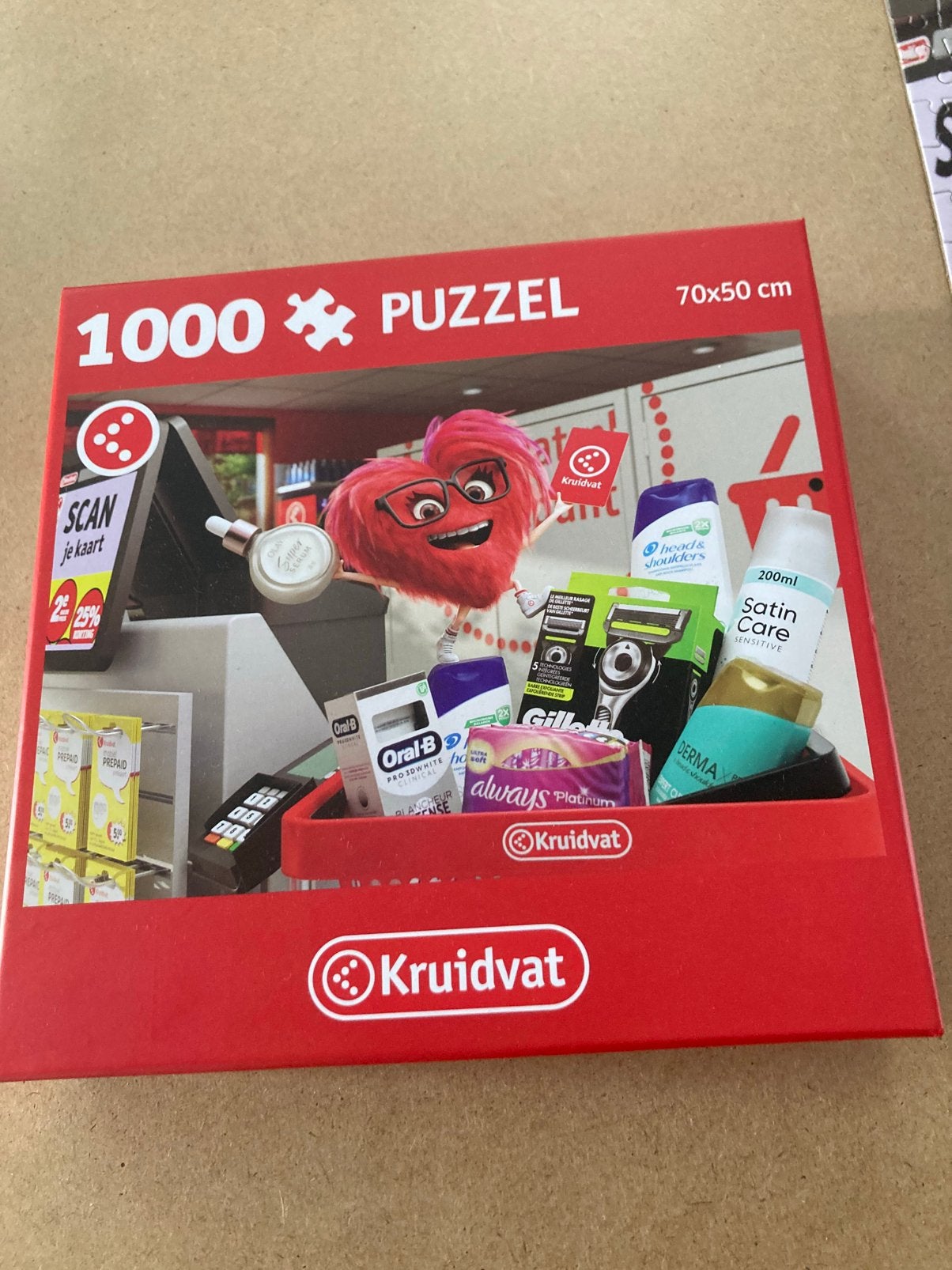 Gratis - Kruidvat puzzel van 1000 stukjes, Ophalen of Verzenden, 500 t/m 1500 stukjes, Zo goed als nieuw, Legpuzzel