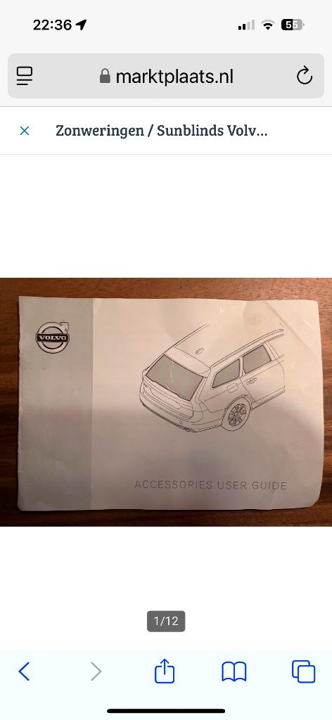 Volvo V90 Sunblinds Sunshades, Ophalen of Verzenden, Zo goed als nieuw