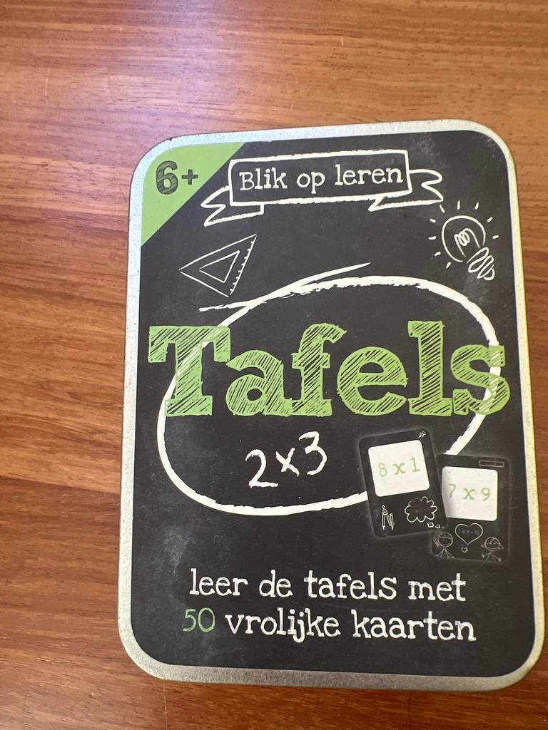 Blik op leren Tafels 6+ kaartjes, Ophalen of Verzenden, Gebruikt, Rekenen