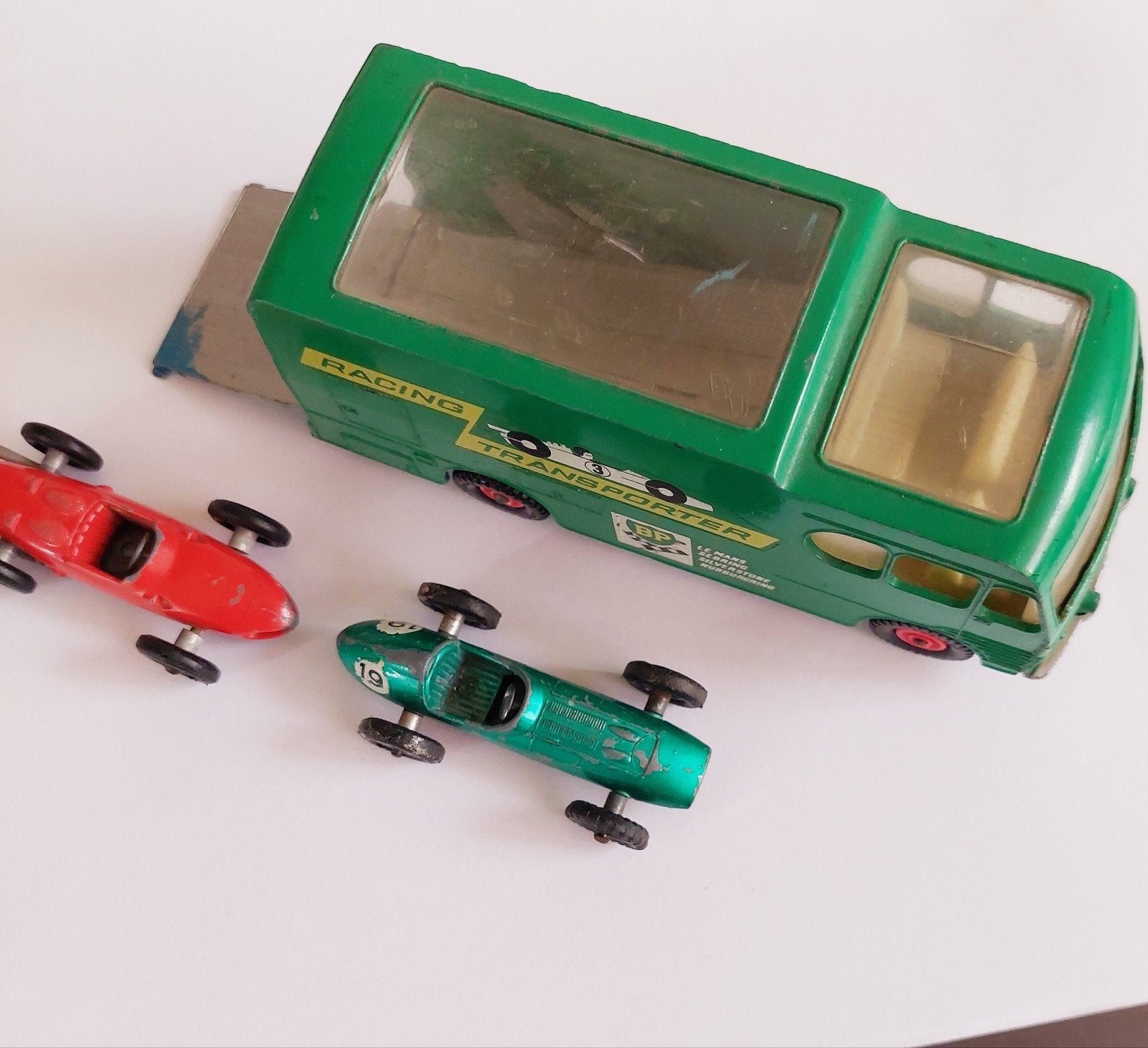 Matchbox Lesney- Raceauto transport, Ophalen of Verzenden, Auto's