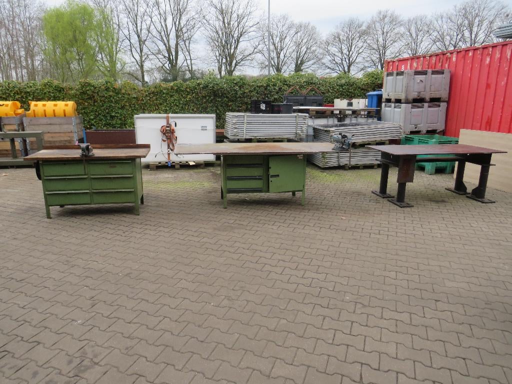 werkbank lastafel werkbanken werktafel werktafels lastafels, Doe-het-zelf en Verbouw, Werkbanken, Ophalen, Gebruikt, Bankschroef