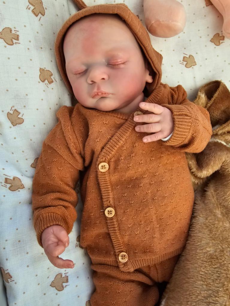 Realistische Reborn Babypop - Slapend Jongetje, Ophalen of Verzenden, Zo goed als nieuw, Babypop