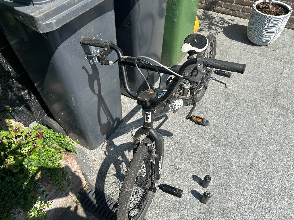 BMX, Fietsen en Brommers, Gebruikt, Staal, Velgrem, Voetsteunen