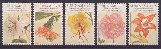 Suriname NVPH nr 237/41 postfris Bloemen 1981, Postzegels en Munten, Ophalen of Verzenden, Postfris