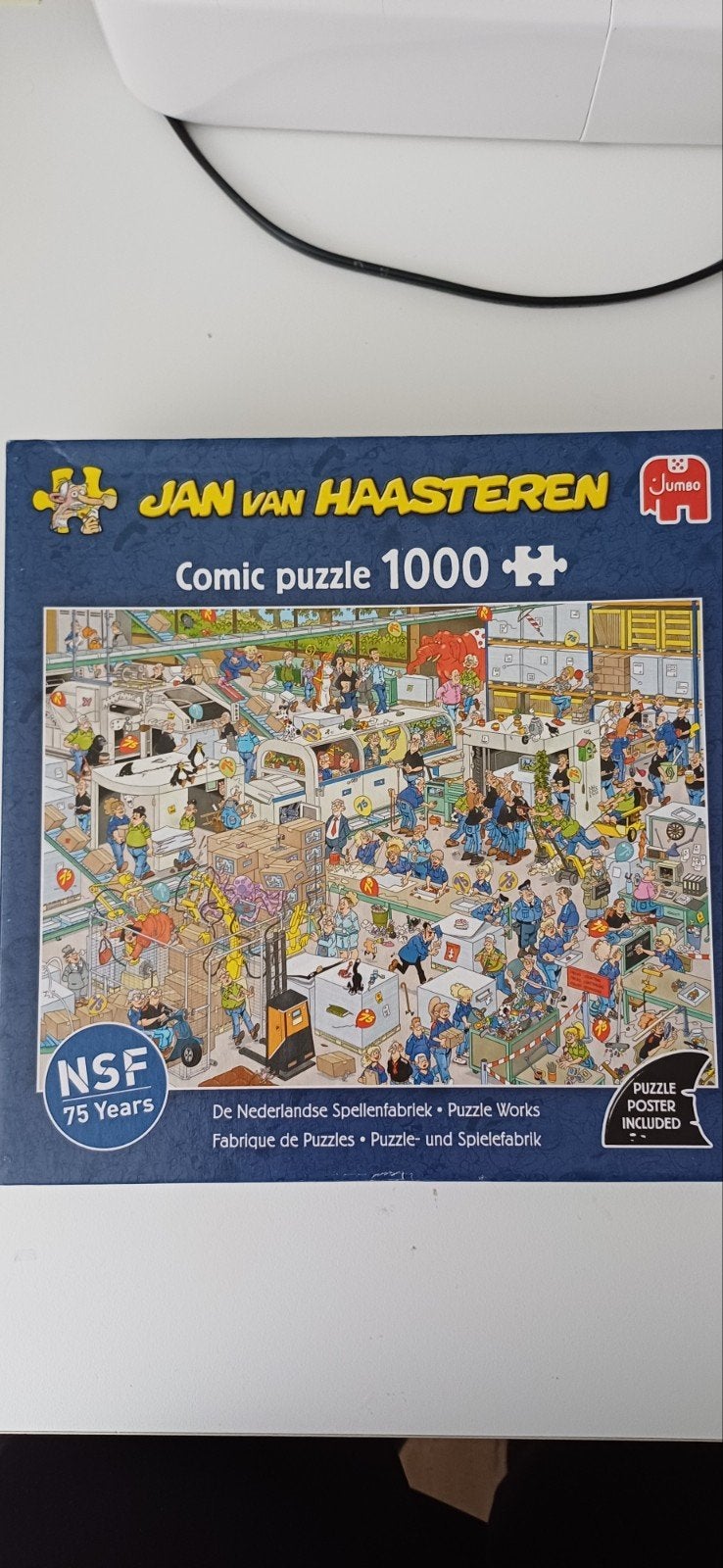 Jan van Haasteren puzzel de Nederlandse spellenfabriek, Ophalen, 500 t/m 1500 stukjes, Zo goed als nieuw, Legpuzzel