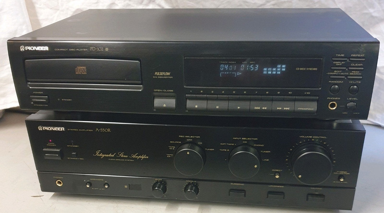 Pioneer set versterker a-550r + cd speler pd-102, Ophalen of Verzenden