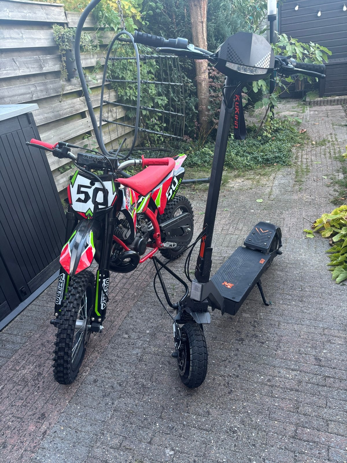 KOSHINE 50CC + KUKIRIN G2 TE RUIL GT2000 OF FATBIKE, Fietsen en Brommers, Minibikes, Midibikes en Pitbikes, Ophalen, Nieuw, 50 cc