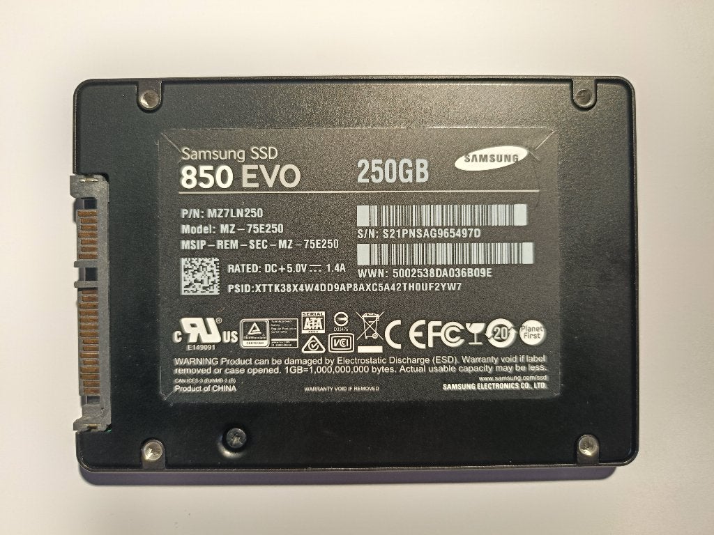 Samsung 850 EVO 250GB SSD (2.5" SATA) – Snel & Betrouwbaar!, Computers en Software, Intern, Samsung, Verzenden, Refurbished