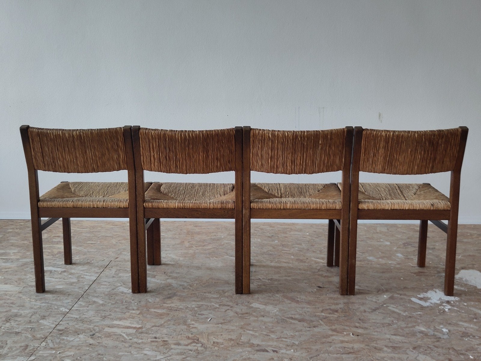 4x vintage Pastoe eetkamerstoel Cees Braakman stoel hout, Jaren 70 Wabi Sabi Scandinavisch scandi, Gebruikt, Bruin, .