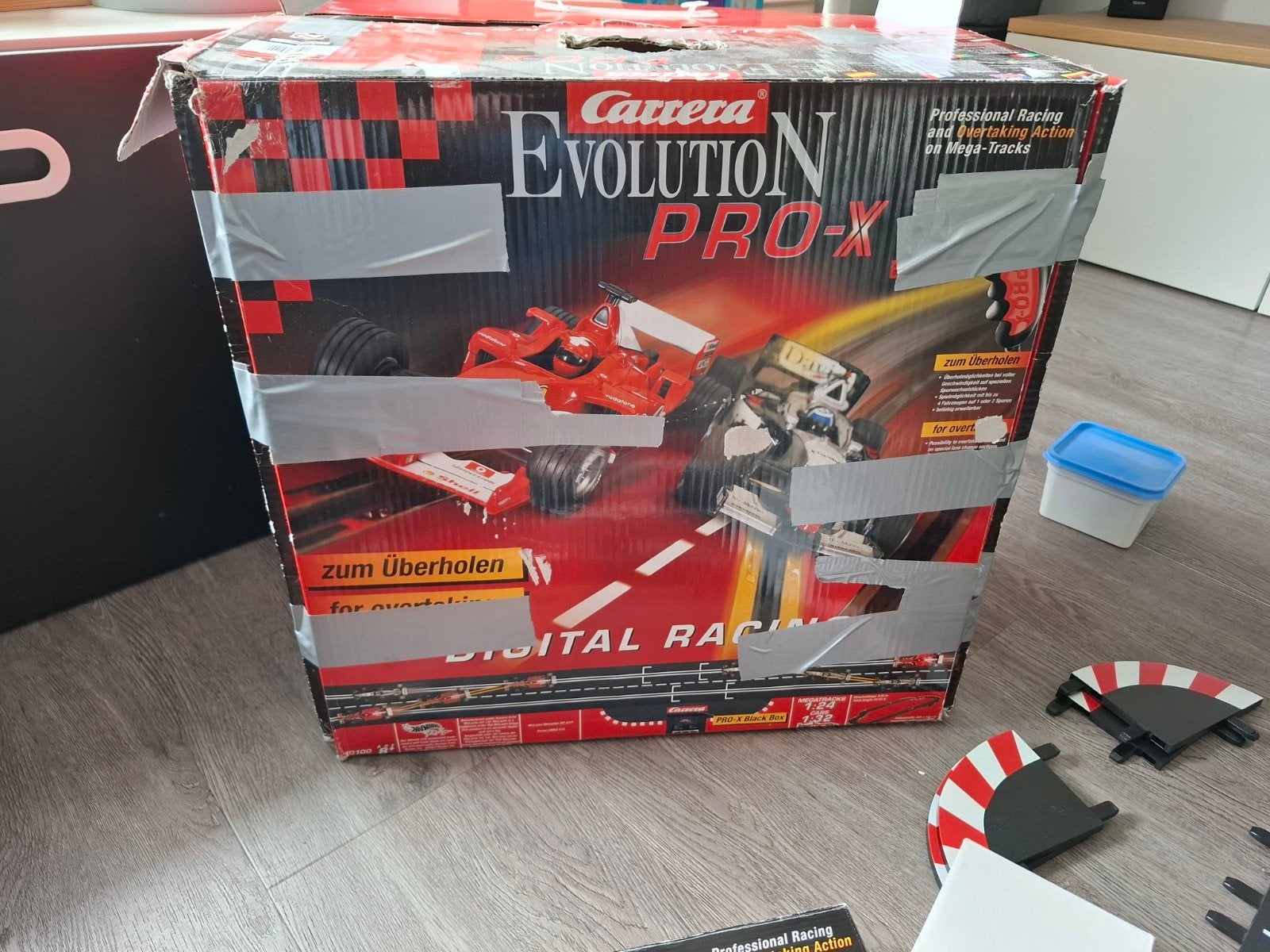 Carrera Evolution Pro-X Racebaan Set met 4 Auto's, Ophalen of Verzenden, Gebruikt, Elektrisch, Carrera