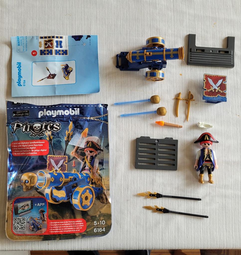 Playmobil Pirates Kanon met Piraat - Set 6164, Ophalen of Verzenden, Zo goed als nieuw, Jongen of Meisje