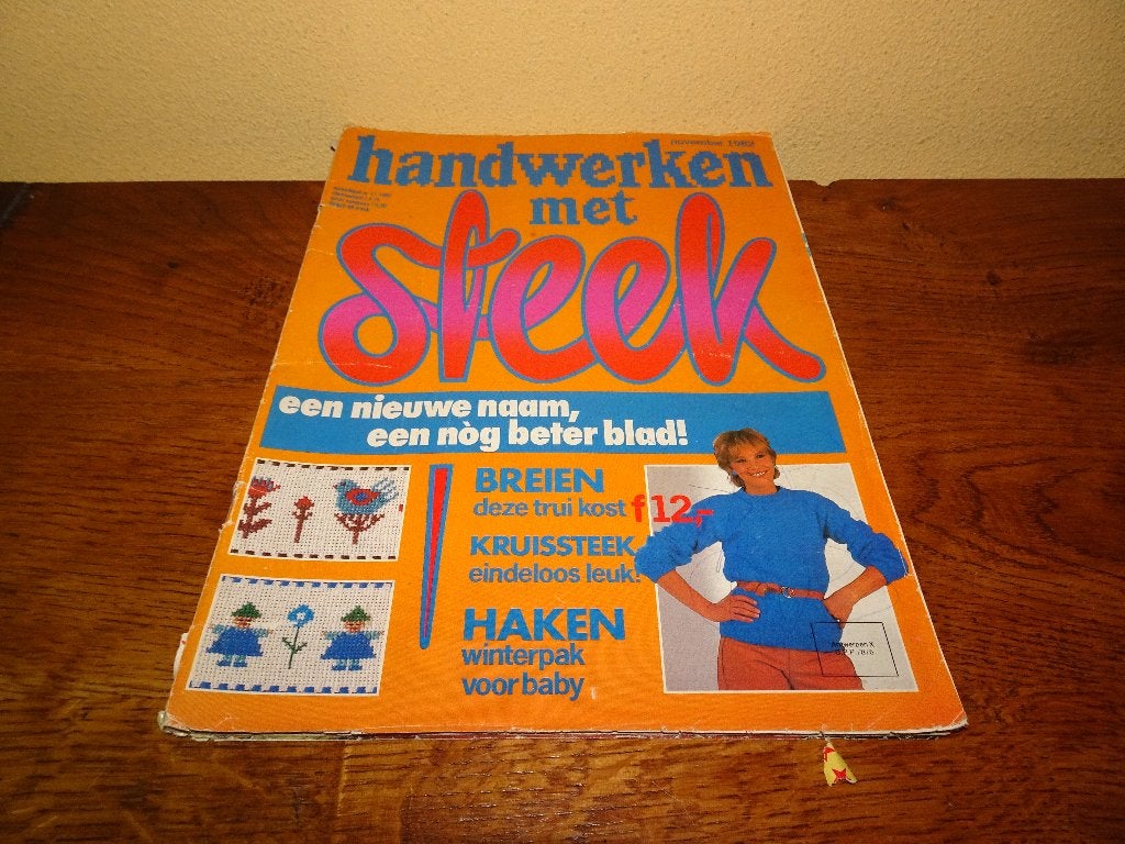 Handwerken met steek tijdschrift november 1982, Ophalen of Verzenden, Gebruikt, Breien of Haken, Patroon of Boek