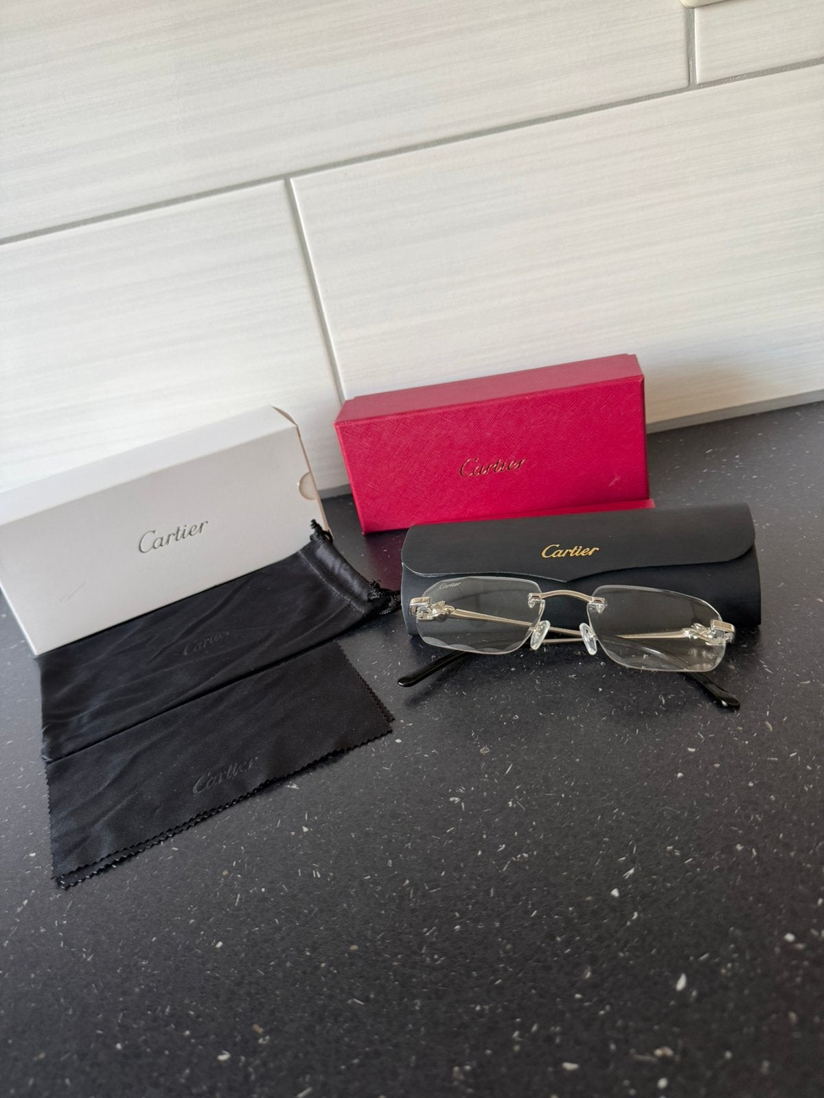 Cartier Zonnen/Sierbril met Meekleurende Glazen., Sieraden, Tassen en Uiterlijk, Zonnebrillen en Brillen | Heren, Overige merken