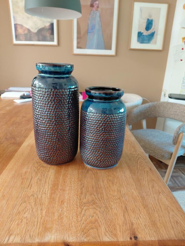 2 supermooie vazen!, Overige kleuren, Ophalen of Verzenden, Minder dan 50 cm, Glas