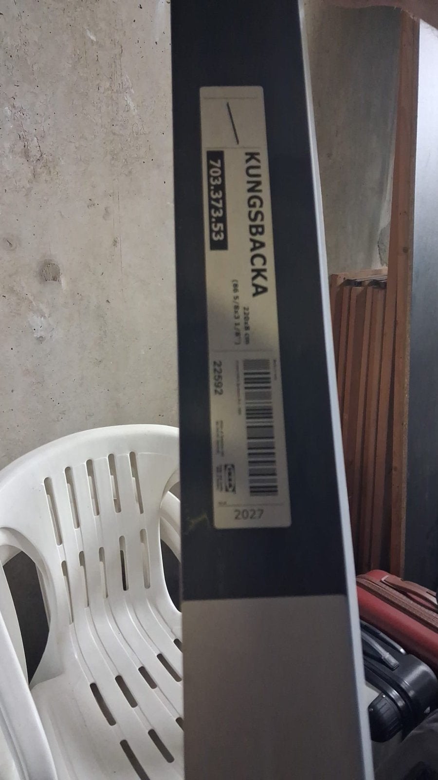 IKEA KUNGSBACKA METOD Plint 220x8 cm Zwart, Huis en Inrichting, Ophalen, Zwart, Nieuw, 200 cm of meer