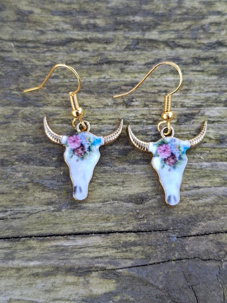Oorbellen bull stier, Ophalen of Verzenden, Nieuw, Overige materialen, Hangers