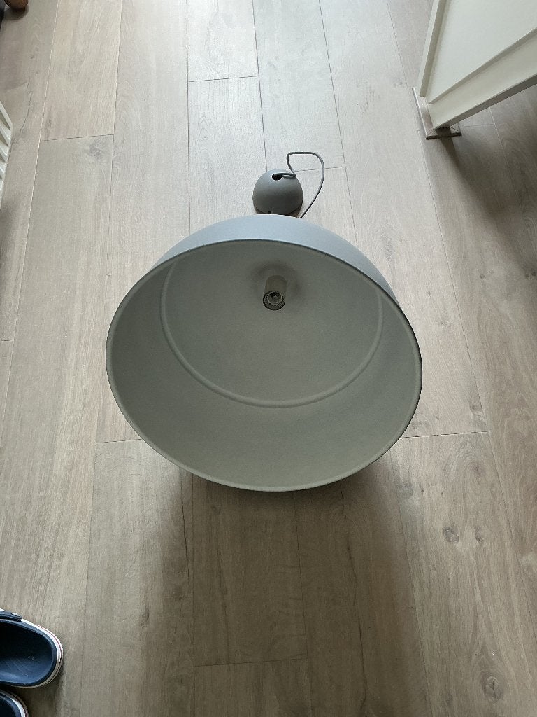 Lamp industrial grijs, Huis en Inrichting, Ophalen, Gebruikt, Metaal, E27 (groot)