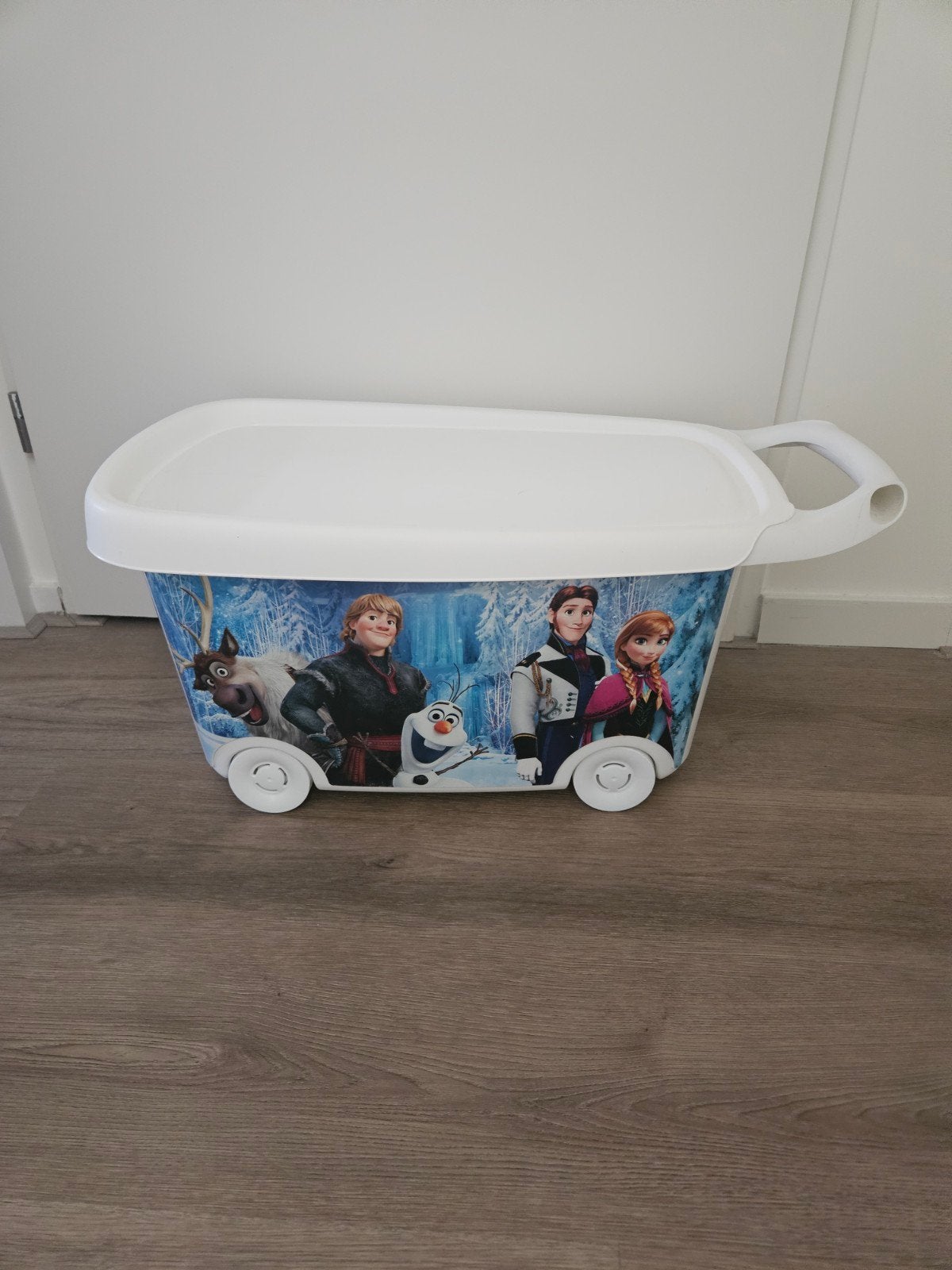 Frozen speelgoedkist op wielen met deksel, Ophalen, Zo goed als nieuw, Meisje
