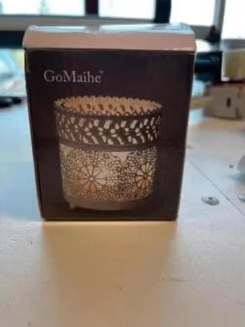NIEUW! Waxinelicht houder wit metaal €4,99, Ophalen of Verzenden, Nieuw, Wit, Metaal