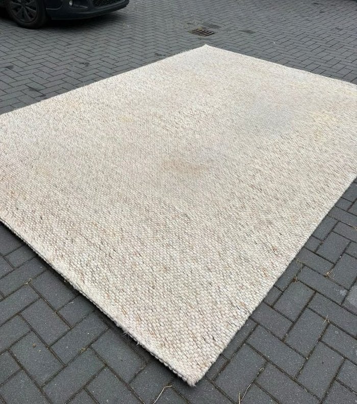 Groot vloerkleed 200x300 - Beige/Crème, Ophalen, Gebruikt, Beige, 200 cm of meer