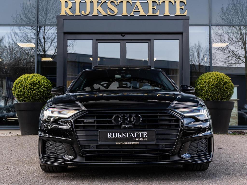 Audi A6 Limousine 55 TFSI e Quattro Competition|PANO|B&O|21', Auto's, Audi, Automaat, Gebruikt, 4 cilinders, Zwart