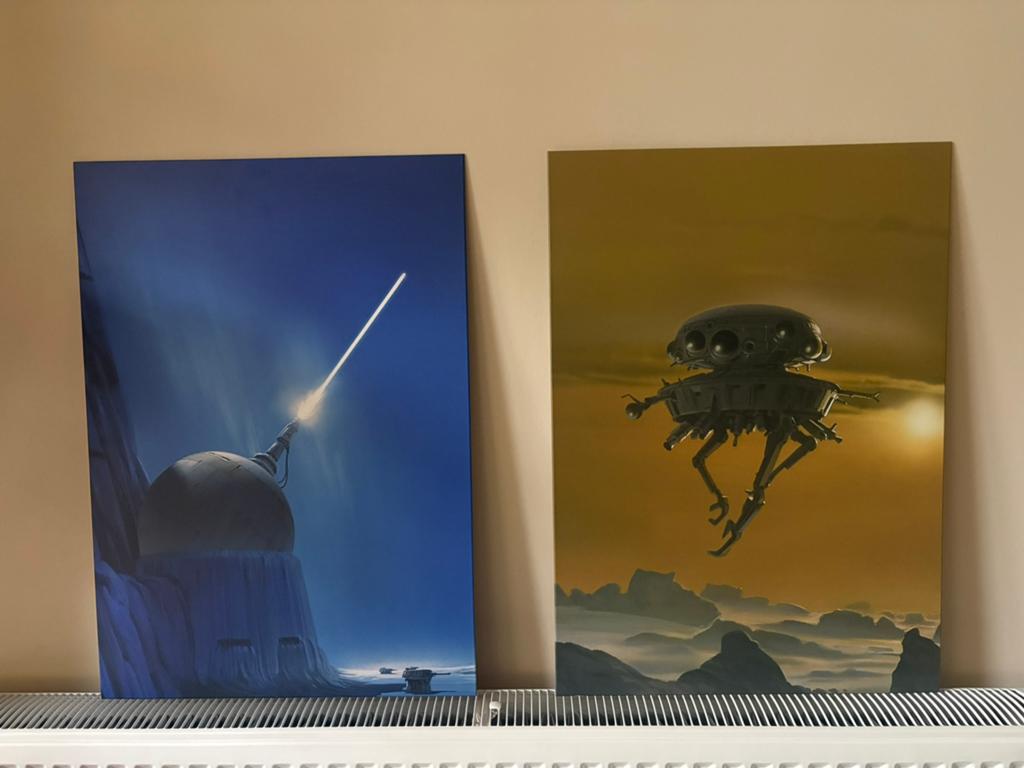 2 metale StarWars posters, Ophalen of Verzenden, Foto of Poster, Minder dan 50 cm