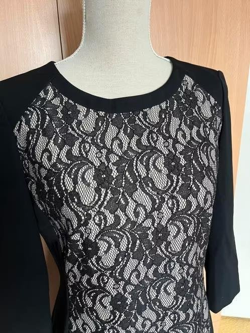 Gerry Weber jurk zwart/beige maat 42[v], Zwart, Maat 42/44 (L), Ophalen of Verzenden, Zo goed als nieuw
