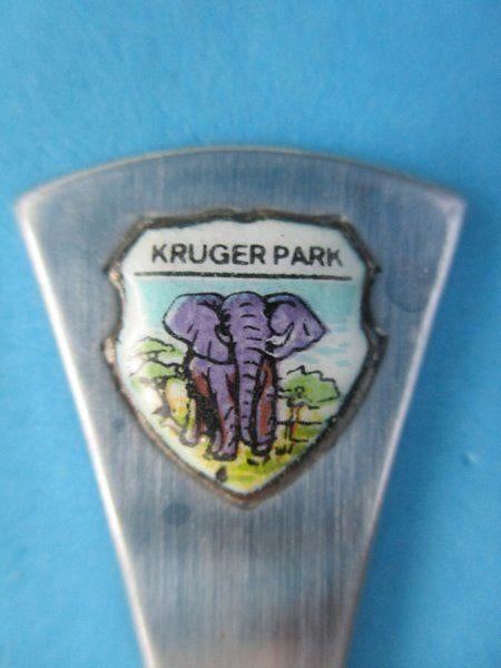 (A2878)  Krugerpark olifant donker, Ophalen of Verzenden, Gebruikt, Overige materialen, Bestek
