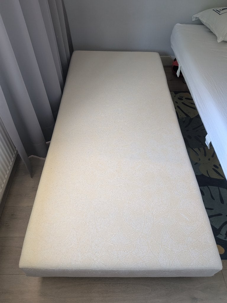 Boxspring, Huis en Inrichting, Ophalen, Gebruikt, 90 cm, Eenpersoons
