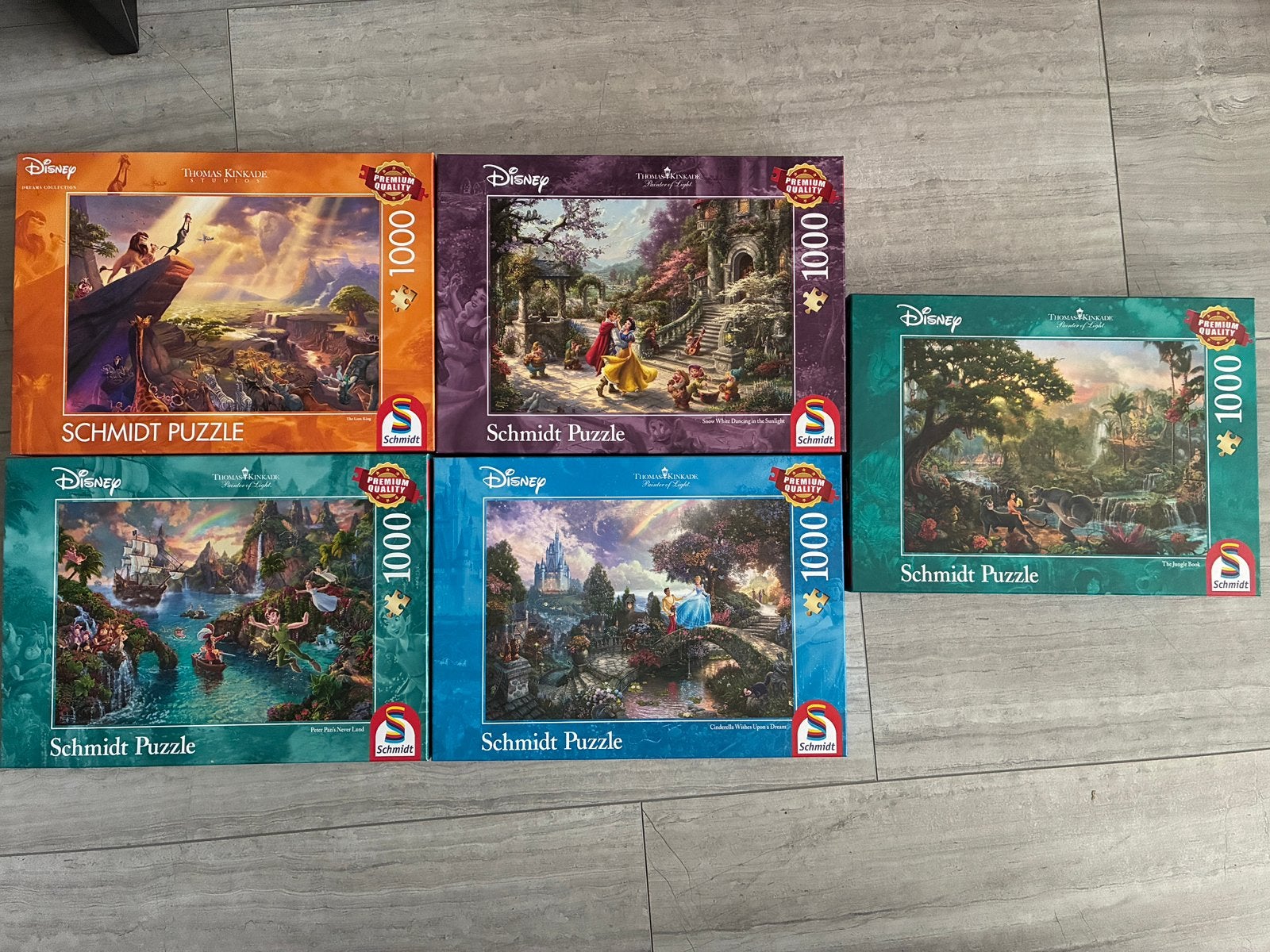 Puzzels Schmidt Disney Thomas Kinkade, Ophalen, 500 t/m 1500 stukjes, Zo goed als nieuw, Legpuzzel