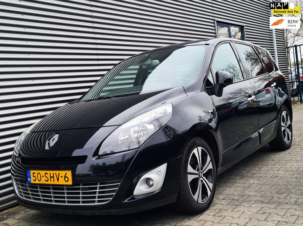 Renault Grand Scénic 1.4 TCe Bose 7p. 09-2011 Zwart Metalli, Auto's, Renault, Bedrijf, Te koop, Grand Scenic, ABS, Achteruitrijcamera