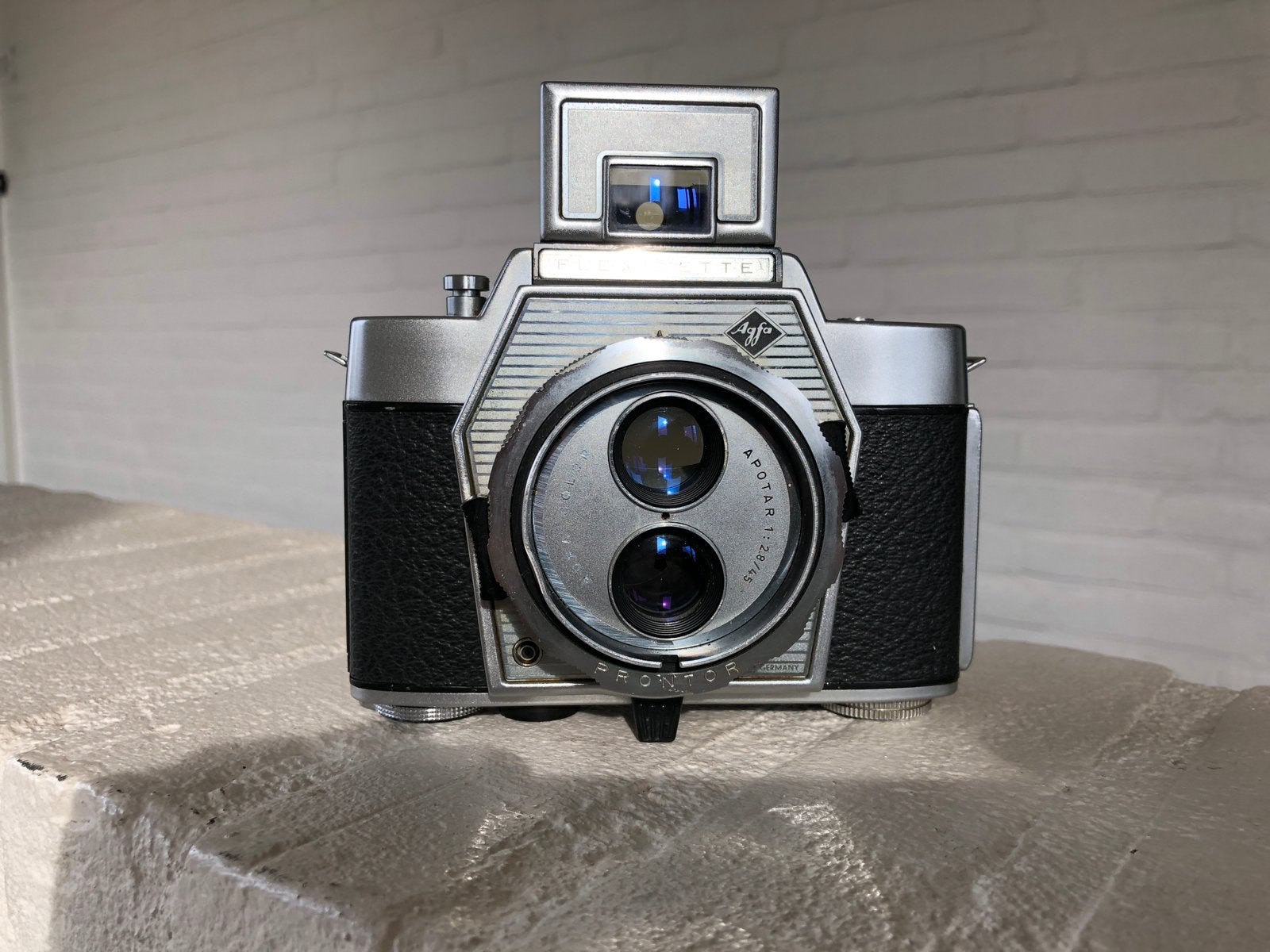 Agfa Flexilette Analoge 35mm Camera 45mm 2.8 Lens TLR, Ophalen of Verzenden, Zo goed als nieuw