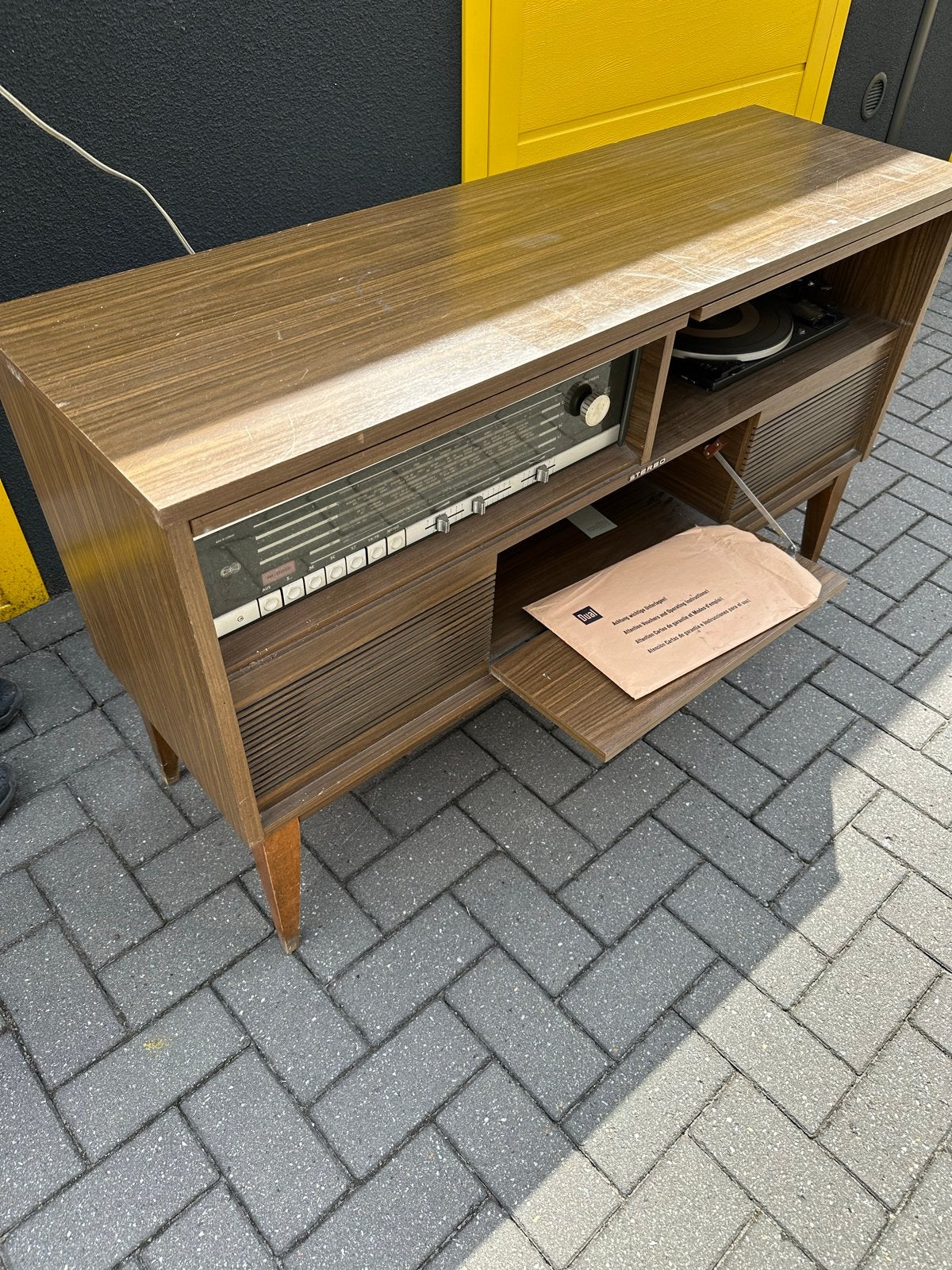 Vintage Juno Stereo Luxus 72 meubel met Dual 1210 platenspel, Gebruikt, Tuner of Radio, Losse componenten, Ophalen