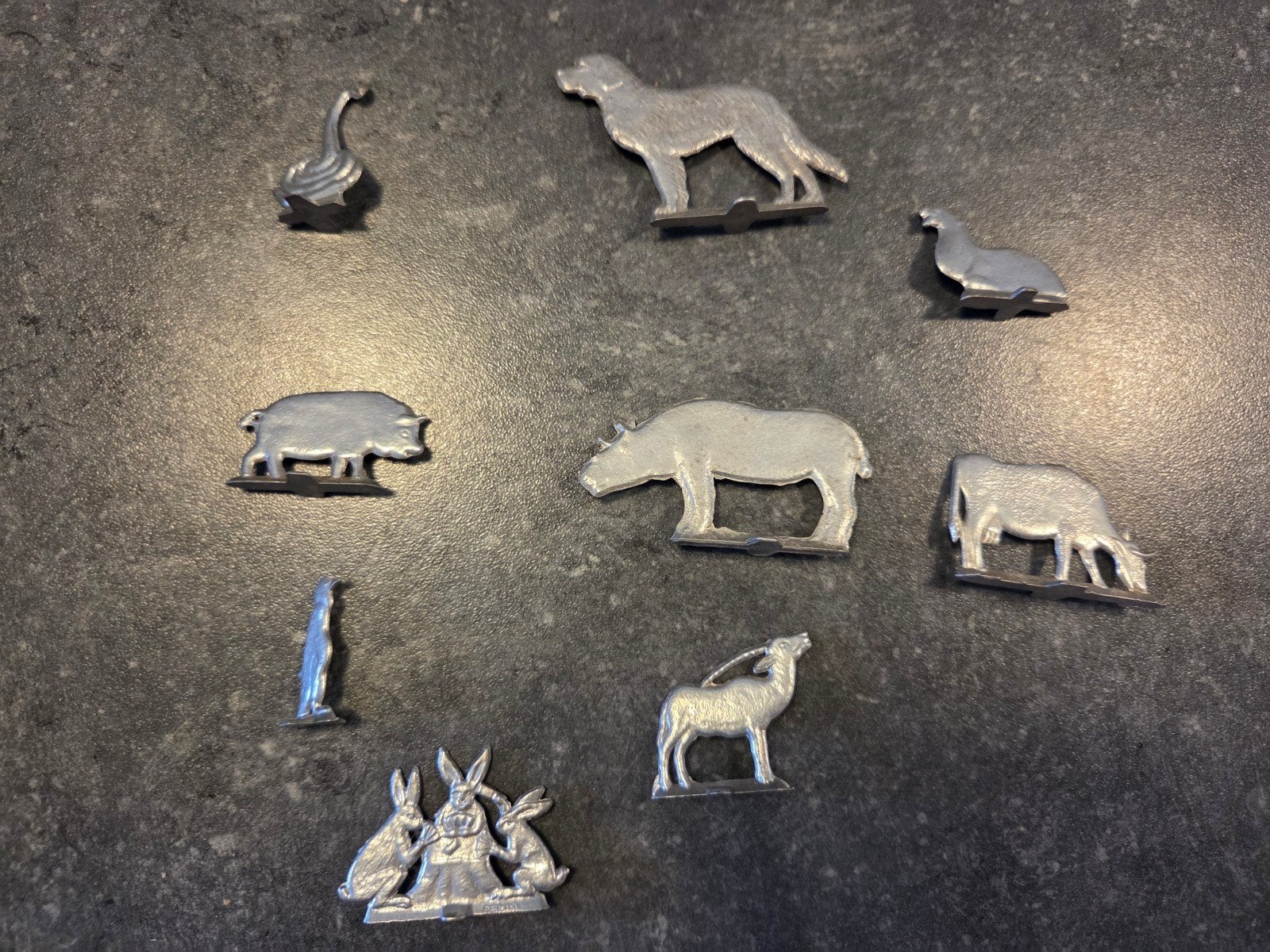 Tinnen figuurtjes van dieren, Antiek en Kunst, Ophalen of Verzenden