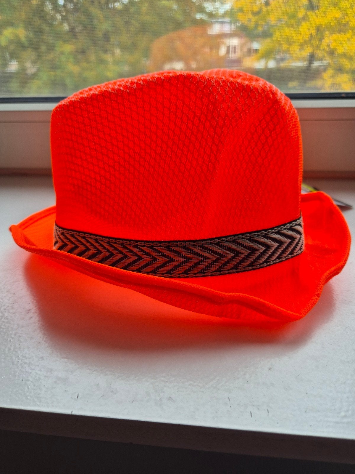 Feloranje Mesh Fedora / Party Hoed - Uniek & Feestelijk!, Ophalen of Verzenden