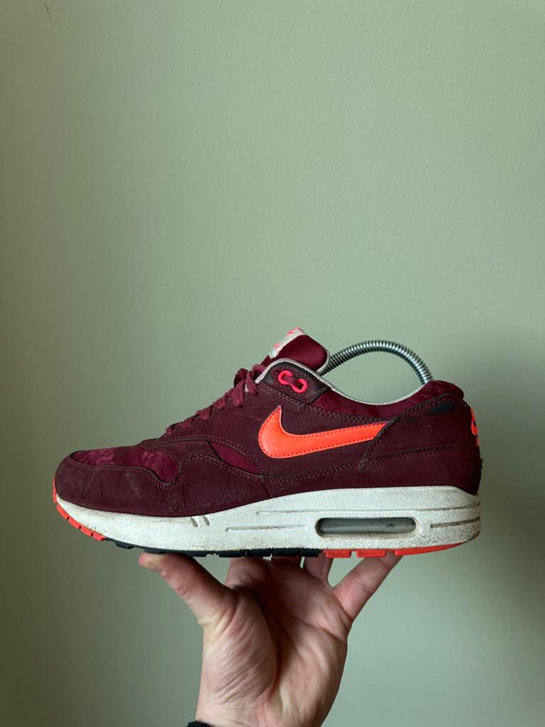 Nike Air Max 1 Jacquard Atomic Red / 42,5, Overige kleuren, Ophalen of Verzenden, Sneakers of Gympen, Zo goed als nieuw