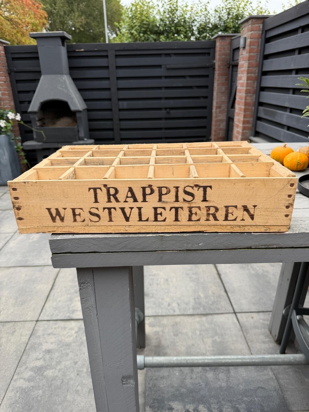 Origineel Westvleteren Trappist Bierkrat Hout, Ophalen of Verzenden, Zo goed als nieuw, Hout, 15 tot 25 flessen