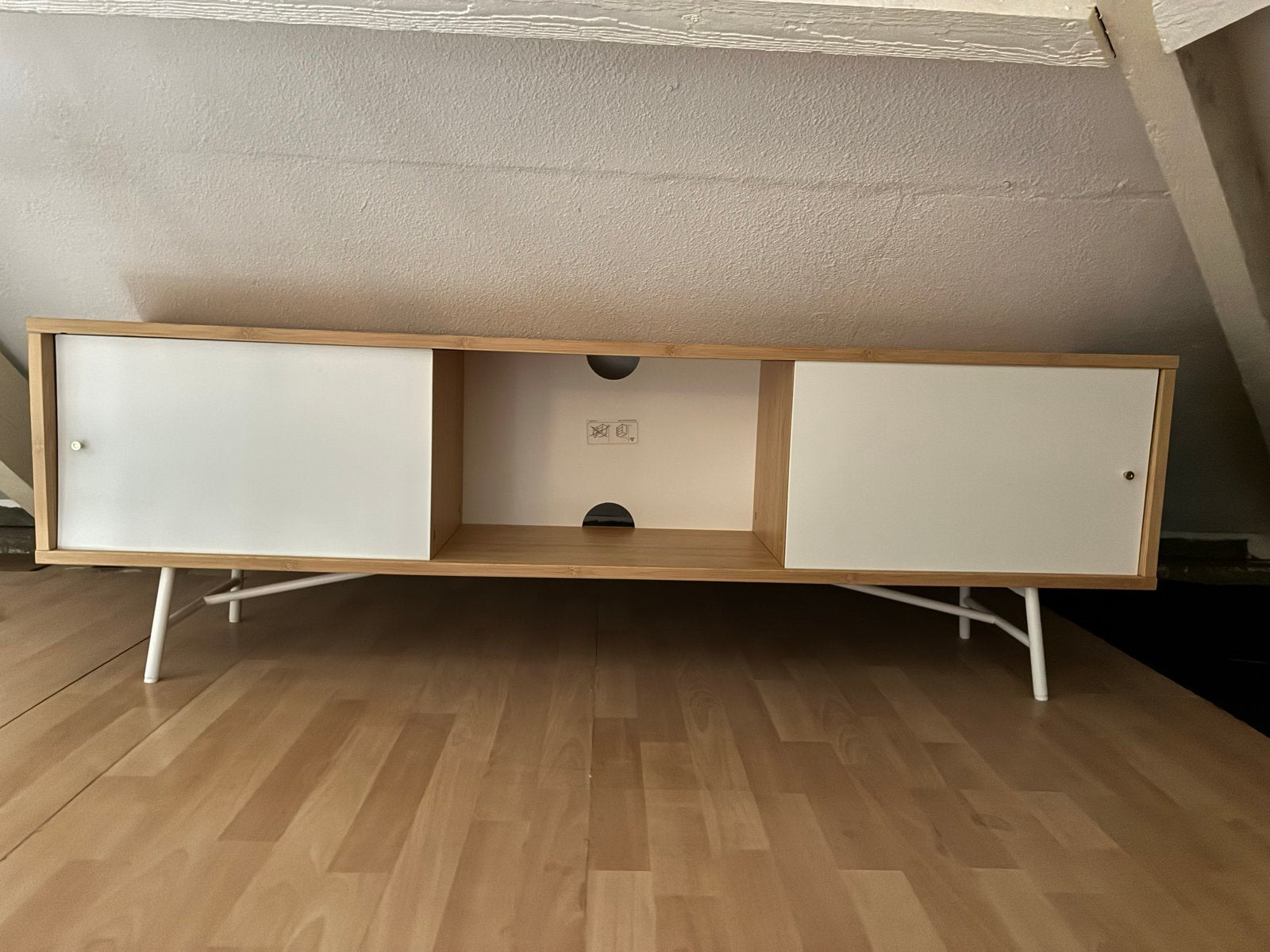 IKEA kastje met schuifdeuren (glazen plank ontbreekt), Gebruikt, 100 tot 150 cm, Ophalen of Verzenden, Minder dan 100 cm